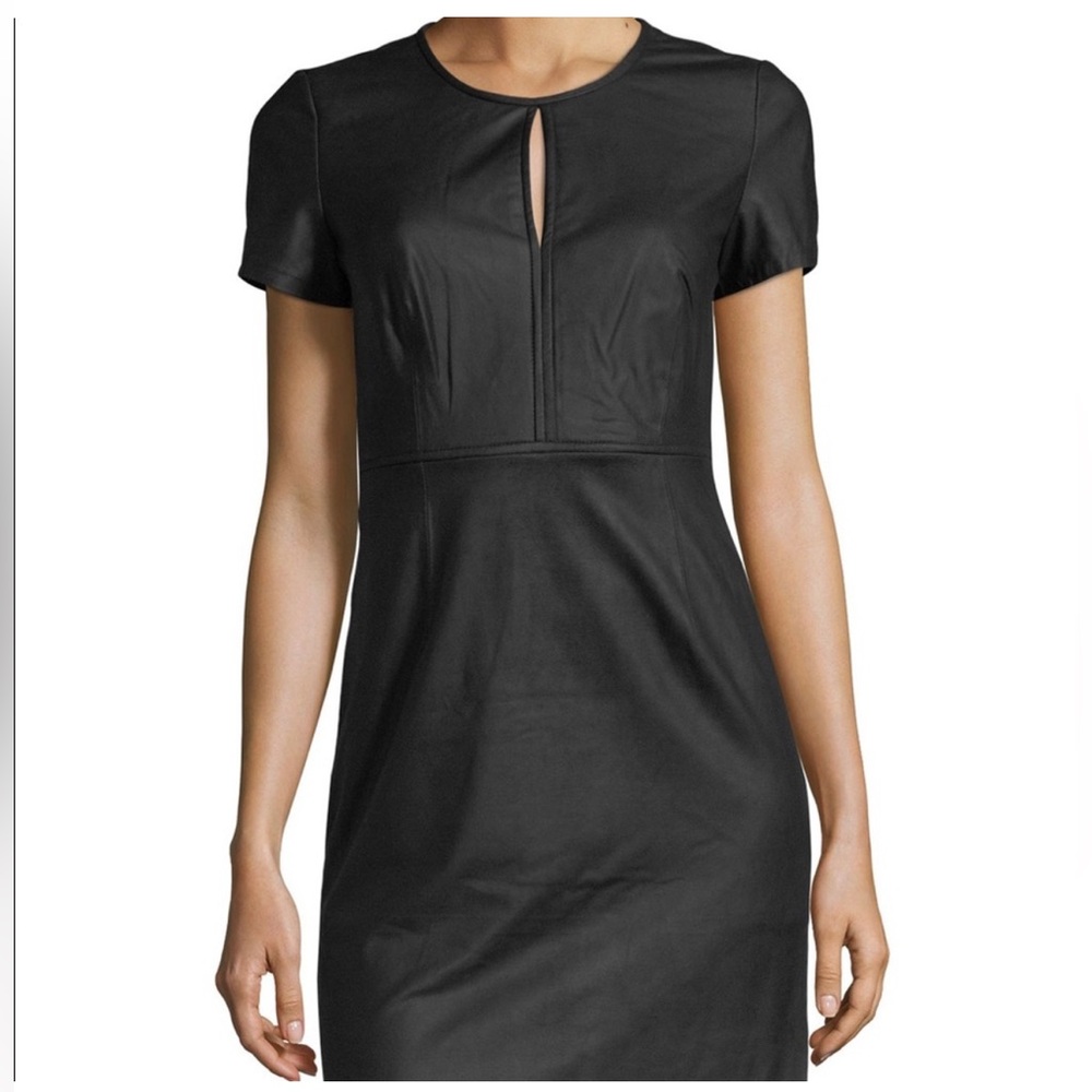 My Tribe Leather Sheath Dress